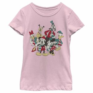 Girl’s Mickey & Friends The Gangs Together For Holiday T-Shirt