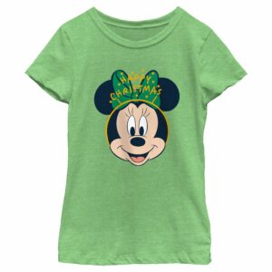 Girl’s Minnie Mouse Happy Christmas Headband T-Shirt