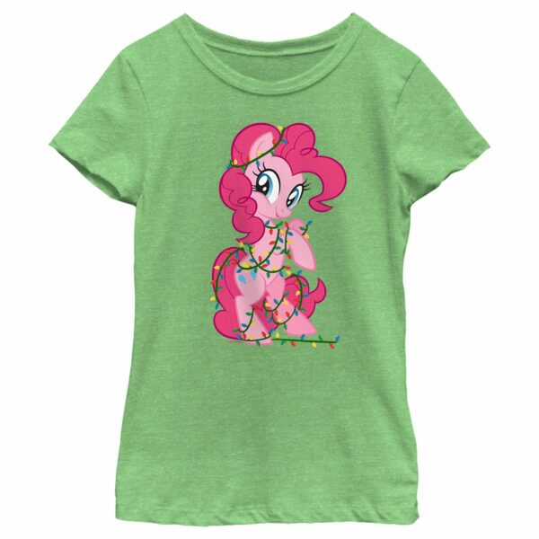Girl’s My Little Pony Friendship is Magic Pinkie Pie Christmas Lights T-Shirt
