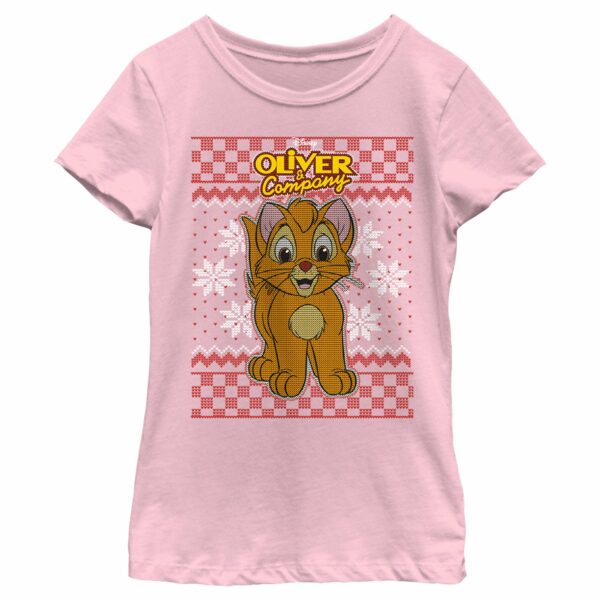 Girl’s Oliver & Company Christmas Oliver T-Shirt