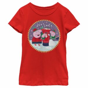 Girl’s Peppa Pig Christmas Dear Santa T-Shirt