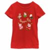 Girl’s Peppa Pig Christmas Gingerbread Cookie Characters T-Shirt