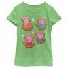 Girl’s Peppa Pig Christmas Gingerbread Cookie Family T-Shirt