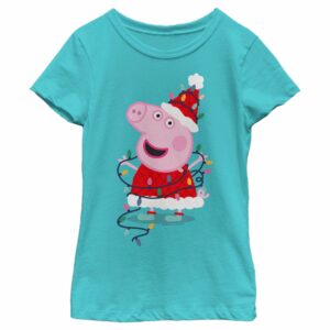 Girl’s Peppa Pig Christmas Lights T-Shirt