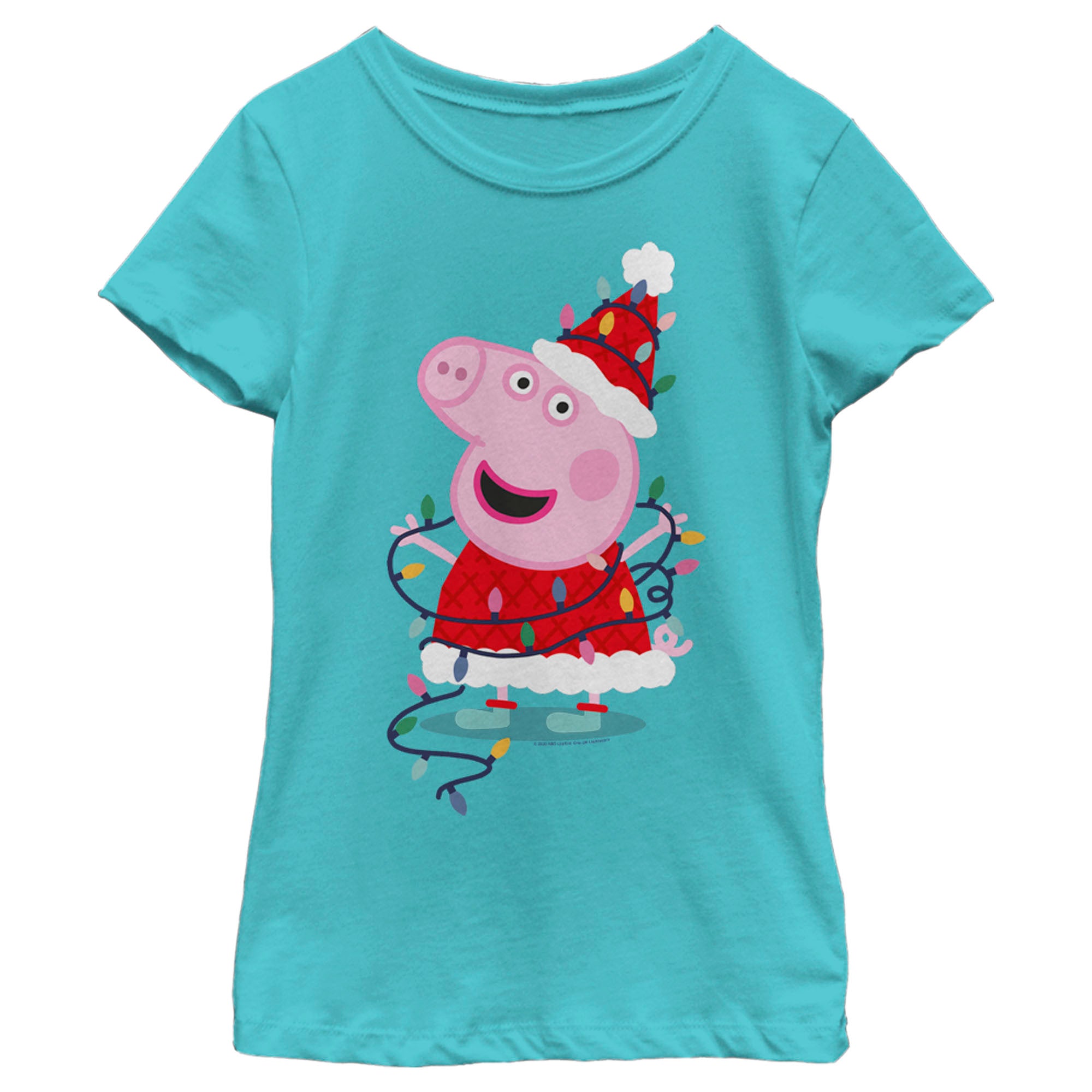 Girl's Peppa Pig Christmas Lights T-Shirt Girl's Peppa Pig Christmas Lights T-Shirt