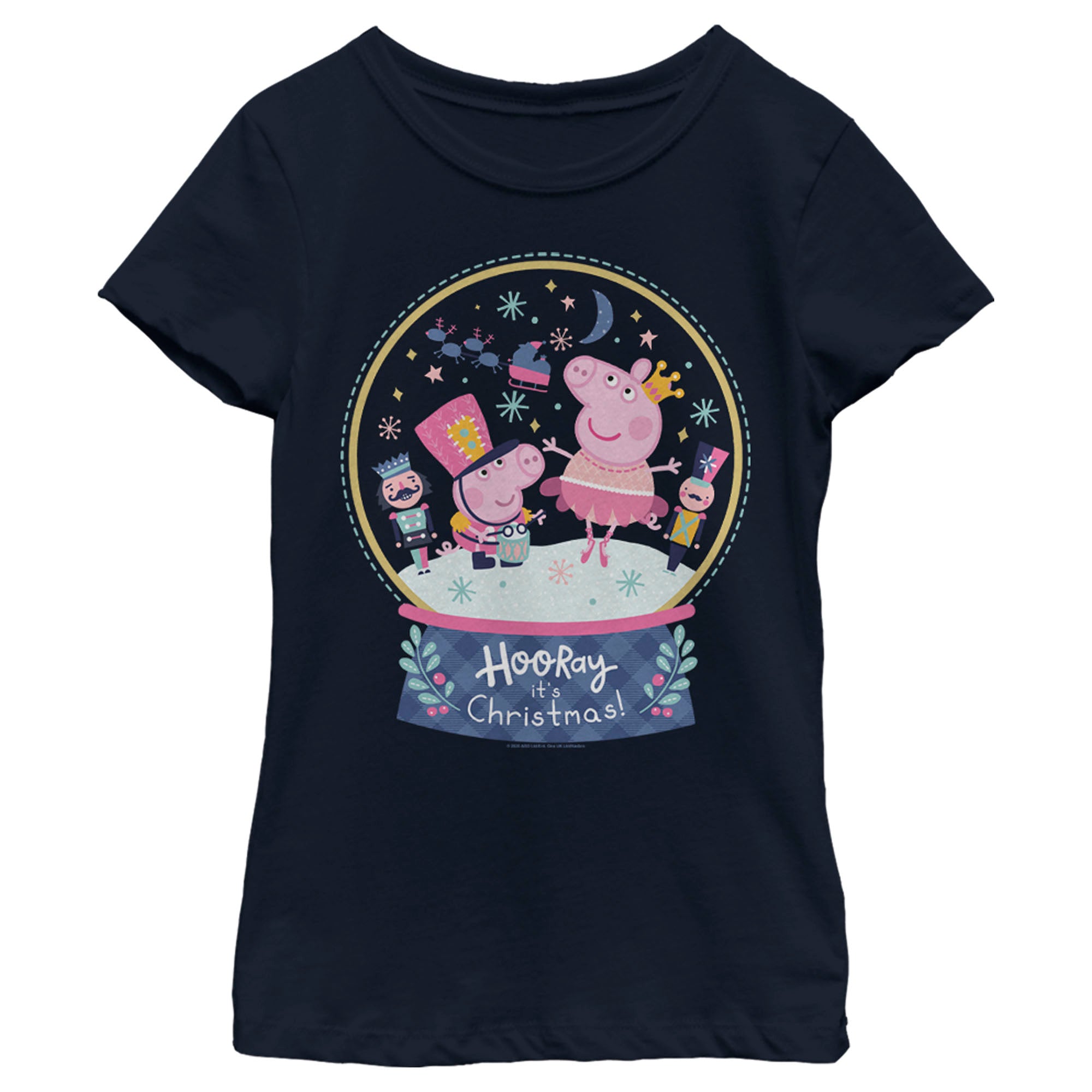 Girl's Peppa Pig Hooray it's Christmas T-Shirt Girl's Peppa Pig Hooray it's Christmas T-Shirt