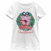 Girl’s Peppa Pig Hooray it’s Christmas Wreath T-Shirt