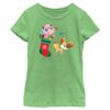 Girl’s Pokemon Christmas Jigglypuff and Fennekin Stocking T-Shirt