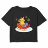 Girl’s Pokemon Christmas Pikachu Snowflake Sleigh T-Shirt