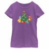 Girl’s Pokemon Christmas Tree Characters T-Shirt