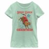 Girl’s Professional Bull Riders Merry Buckin’ Christmas T-Shirt