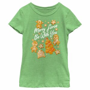 Girl’s Star Wars Christmas Force Be With You T-Shirt