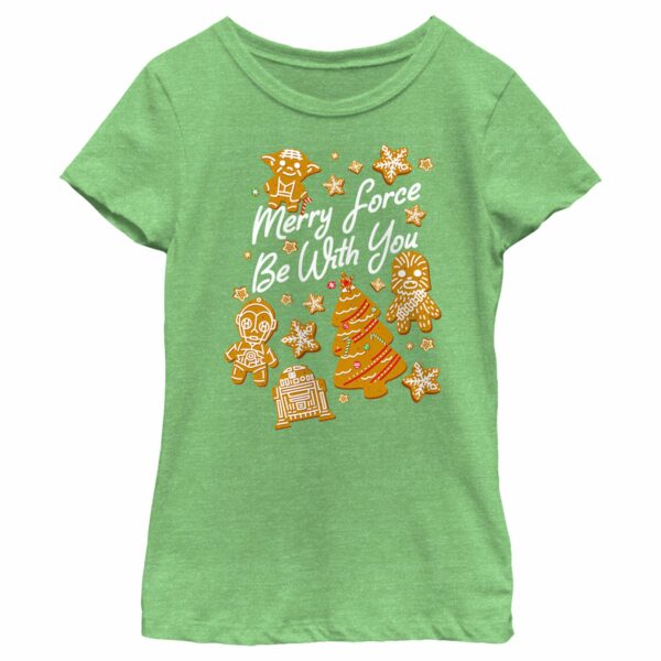 Girl’s Star Wars Christmas Force Be With You T-Shirt