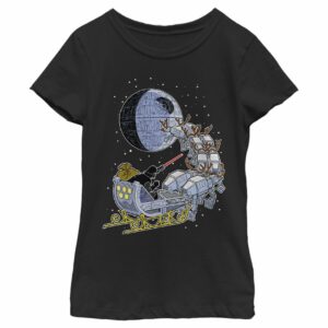 Girl’s Star Wars Darth Vader Starry Sleigh T-Shirt