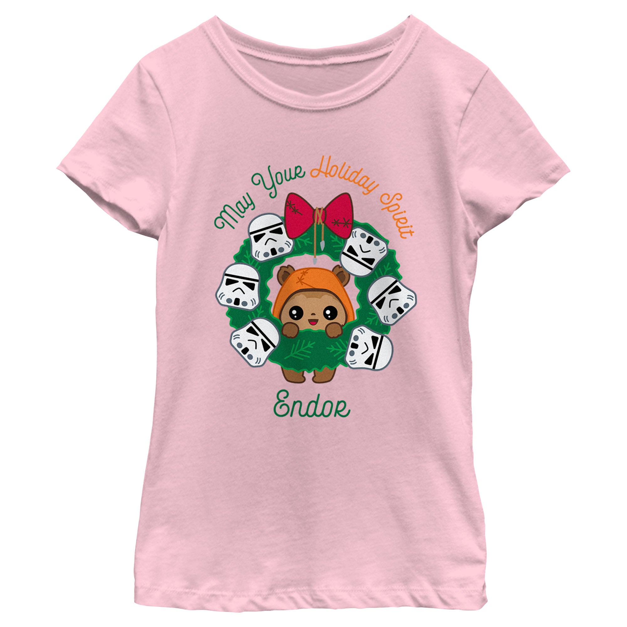 Girl's Star Wars Holiday Spirit Endor T-Shirt Girl's Star Wars Holiday Spirit Endor T-Shirt