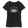 Girl’s Star Wars The Mandalorian Christmas Grogu Protect Attack Unwrap T-Shirt