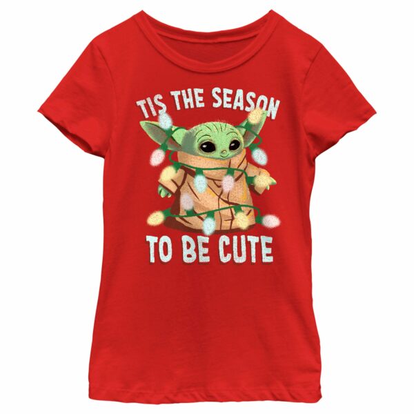 Girl’s Star Wars The Mandalorian Christmas Grogu ‘Tis the Season to be Cute T-Shirt