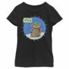 Girl’s Star Wars The Mandalorian Christmas Lights Grogu Scene T-Shirt