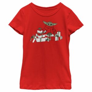 Girl’s Star Wars The Mandalorian Christmas The Child Gifts Galore T-Shirt