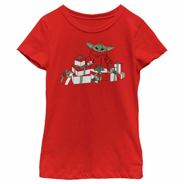 Girl’s Star Wars The Mandalorian Christmas The Child Gifts Galore T-Shirt
