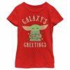 Girl’s Star Wars The Mandalorian Christmas The Child Greetings T-Shirt