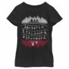 Girl’s Stranger Things Christmas Light Message T-Shirt