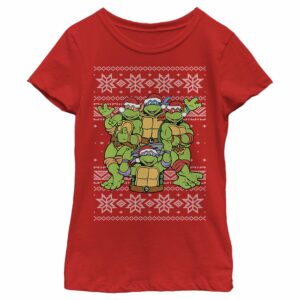 Girl’s Teenage Mutant Ninja Turtles Ugly Christmas Sweater T-Shirt