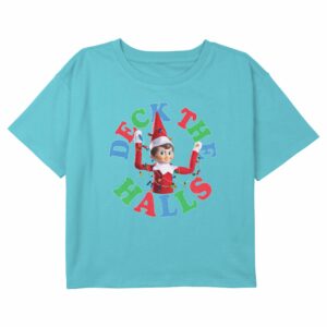 Girl’s The Elf on the Shelf Deck the Halls Christmas Lights T-Shirt