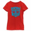 Girl’s Transformers Christmas Lights Autobots Logo T-Shirt