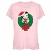 Junior’s Betty Boop Christmas Characters Wreath T-Shirt