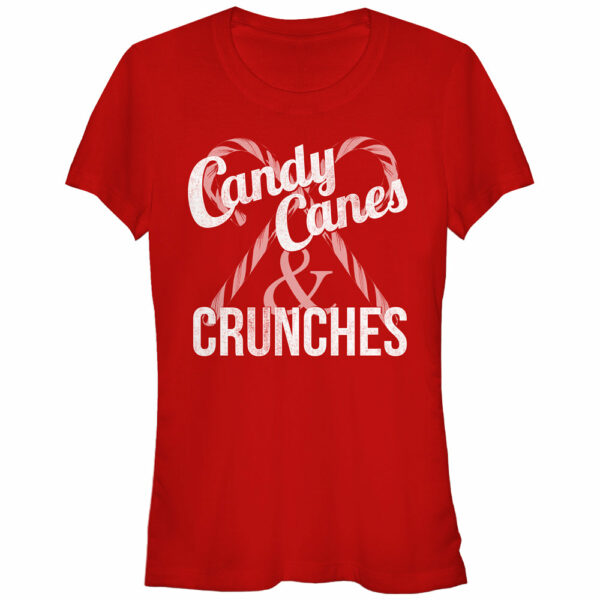 Junior’s CHIN UP Christmas Candy Canes and Crunches T-Shirt