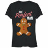 Junior’s CHIN UP Christmas Perfect Gingerbread Man T-Shirt