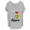 Junior’s Dr. Seuss Christmas Grinch You’re a Mean One Portrait T-Shirt