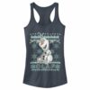 Junior’s Frozen Ugly Christmas Olaf Racerback Tank Top