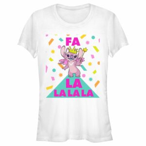 Junior’s Lilo & Stitch Fa La La La Angel T-Shirt