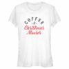 Junior’s Lost Gods Distressed Coffee and Christmas Movies T-Shirt