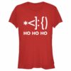 Junior’s Lost Gods Emoticon Santa T-Shirt