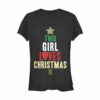 Junior’s Lost Gods Girl Loves Christmas T-Shirt