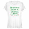 Junior’s Lost Gods My Favorite Color Is Christmas Lights T-Shirt