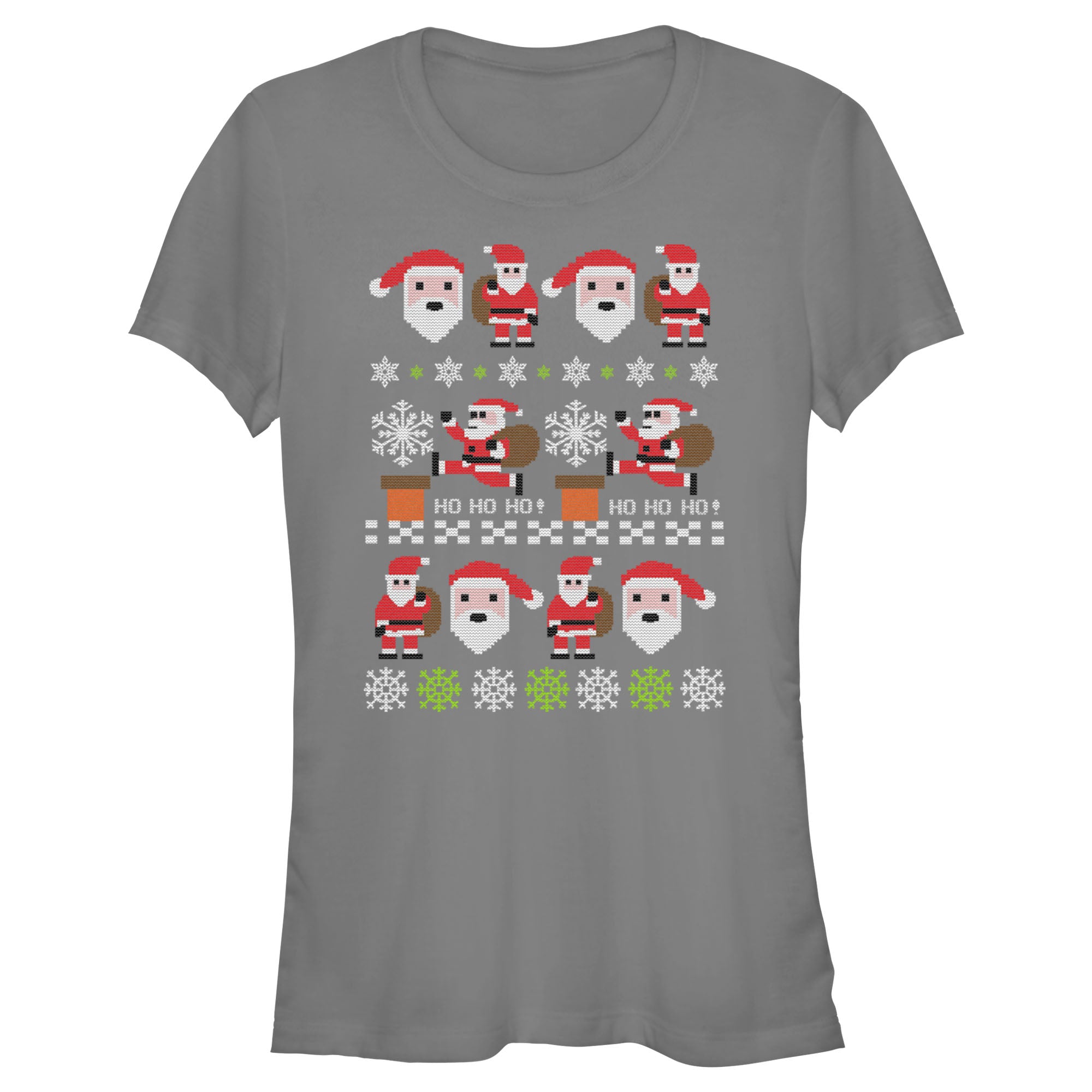 Junior's Lost Gods Santa Claus Ugly Christmas Sweater T-Shirt Junior's Lost Gods Santa Claus Ugly Christmas Sweater T-Shirt