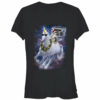 Junior’s Lost Gods Ugly Christmas Boombox Cat Unicorn T-Shirt