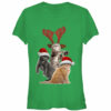 Junior’s Lost Gods Ugly Christmas Cat T-Shirt