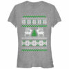 Junior’s Lost Gods Ugly Christmas Tree Reindeer T-Shirt