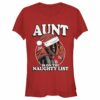Junior’s Marvel Christmas Deadpool Aunt on Naughty List T-Shirt