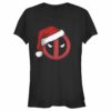 Junior’s Marvel Christmas Deadpool Santa Hat T-Shirt
