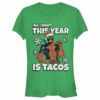 Junior’s Marvel Christmas Deadpool Santa Tacos T-Shirt