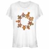 Junior’s Marvel Christmas Gingerbread Cookie Circle T-Shirt