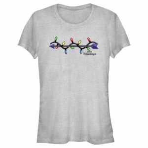 Junior’s Marvel Hawkeye Holiday Arrow T-Shirt