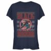 Junior’s Marvel Ugly Christmas Black Widow Snow T-Shirt