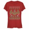 Junior’s Marvel Ugly Christmas Hulk Want Presents T-Shirt